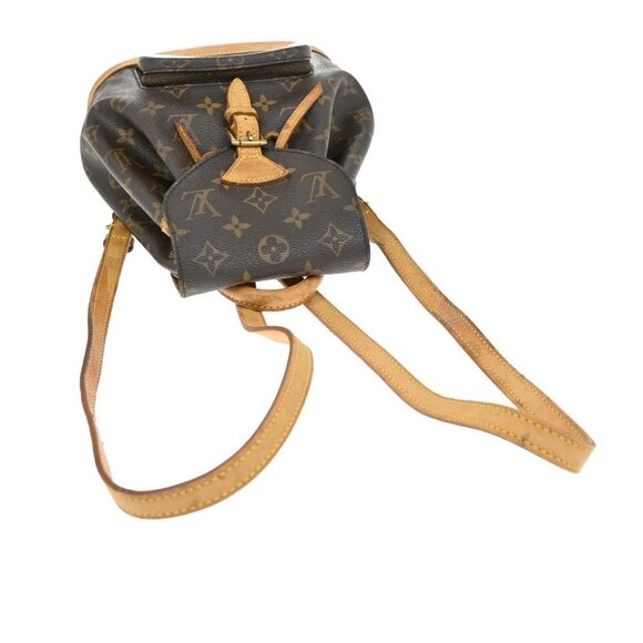 LOUIS VUITTON Mini Montsouris Backpack Bag Monogram Leather Brown main image 10